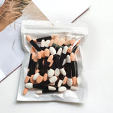 100PCS Disposable Double-Headed Eye Shadow Sponge Applicators 6.5cm with Container for Eyeshadow Stick