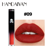 Halloween Goth Lipstick Set Long Lasting Smudgeproof Dark Matte Lip Gloss Velvet Lipsticks Black Liquid Lipstick for Halloween