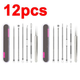 6PCS Pimple Removal Tool Blackheads Acne Remover Face Cleaning Kit Black Dots Remover Acne Tool Pimple Patches Acne LBHL16