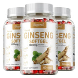 Red Panax Ginseng Capsules - for Immunity, Energy, Fatigue and Stress Relief, and Mental Focus