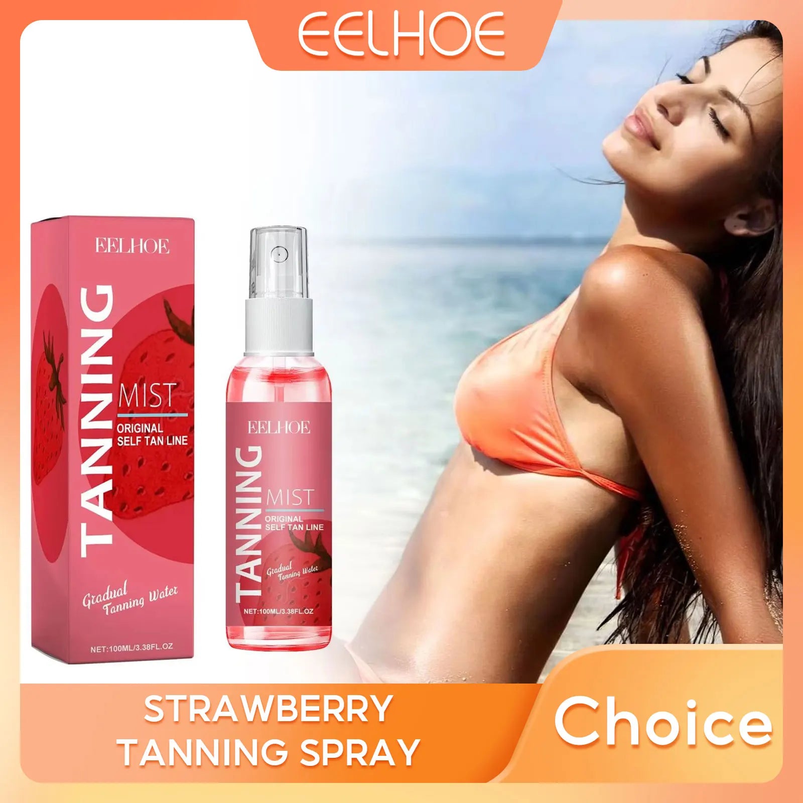 Natural Self Tanning Spray Solarium Self-Tanning Body And Face Fake Tan Solar Bronzer Self Tanner Sunless Tanning Products 100ml