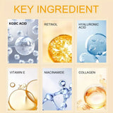 YOUNGCOME Kojic Acid Serum &Cream Bundle - Brightening Set for Dark Spots, Acne Scars, Anti-Aging Evens Skin Tone 2-in-1 Skincar
