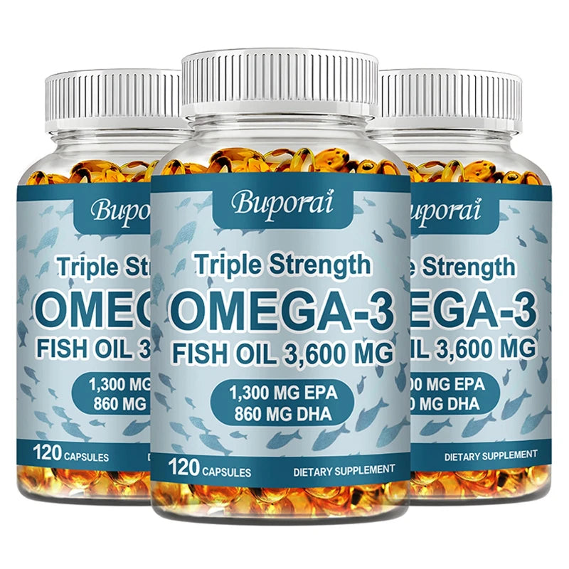 Omega 3 Fish Oil - Rich in EPA+DHA, Supports Joint, Brain and Eye Health, Enhances Immune Function, and  Antioxidant