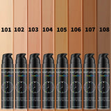 8-Color Liquid Foundation Makeup Set Waterproof Sweat-Resistant Concealer Professional Korean Style Face Base for Flawless Look