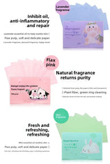 100/300pcs/6Packs Protable Face Oil Blotting Paper Matting Wipes Facial Cleanser Oil Control Oil-absorbing Face Cleaning Tools