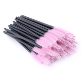 25/50/100 Pcs Eyelash Brushes Mascara Wands Eyelash Makeup Brush Spoolies for Eyebrow Eye Lash Extension Removing Beauty Tools