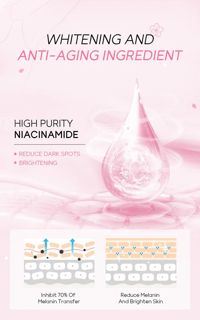 Laikou Sakura Underarm Cream Knee Buttocks Dark Skin  Improve Melanin Pigmentation Korean Skin Care Product 30g
