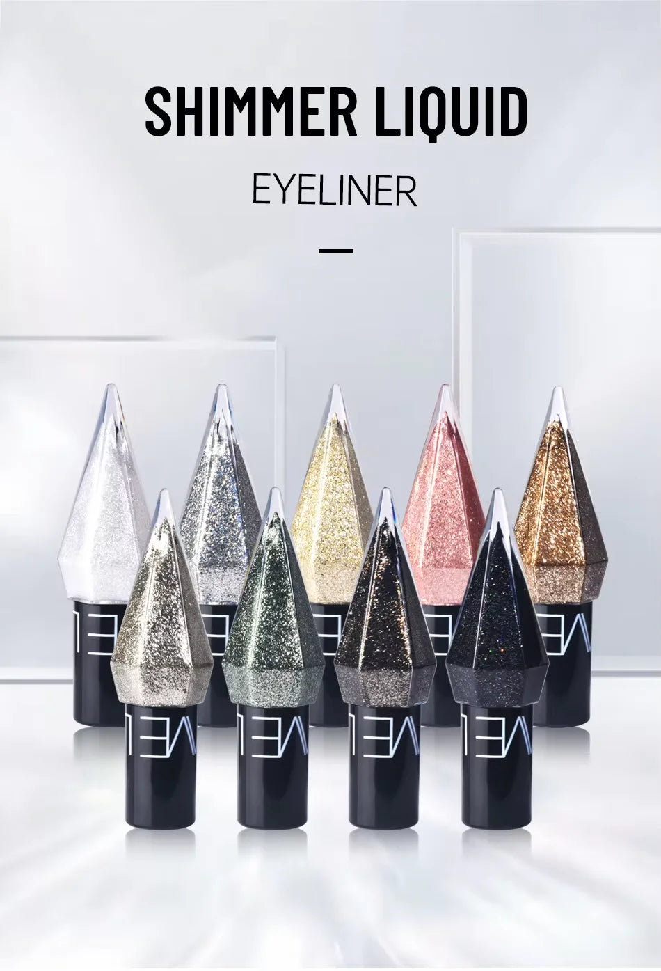 Diamond Sparkling Liquid Eyeliner Pearlescent Color Development Quick Dry Waterproof Not Easily Smudging Liquid Eyeliner