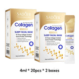 30Pcs Sadoer Collagen Sleeping Mask Facial Skin Care Moisturizing Brightening Firming Hydrating Mask Face Skin Care