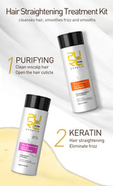 PURC Keratin Treatment Shampoo Conditioner Hair Straightening Products Smoothing Repairing Hair Mask Curly Hair Straighten Care