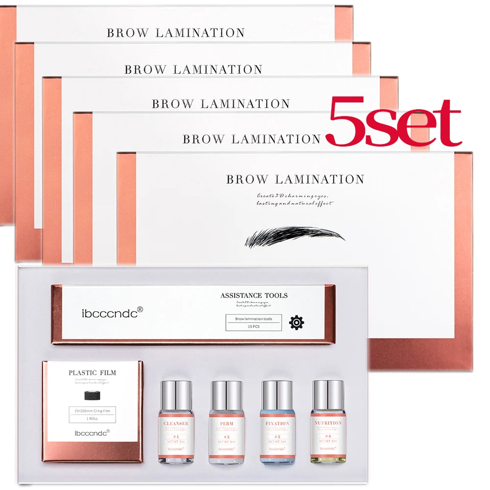 Pro Brow Lift Perming Eyebrow Lifting Brow Lamination Kit with Cling Film Nutrition Keratin Perming Lotion for Home Use