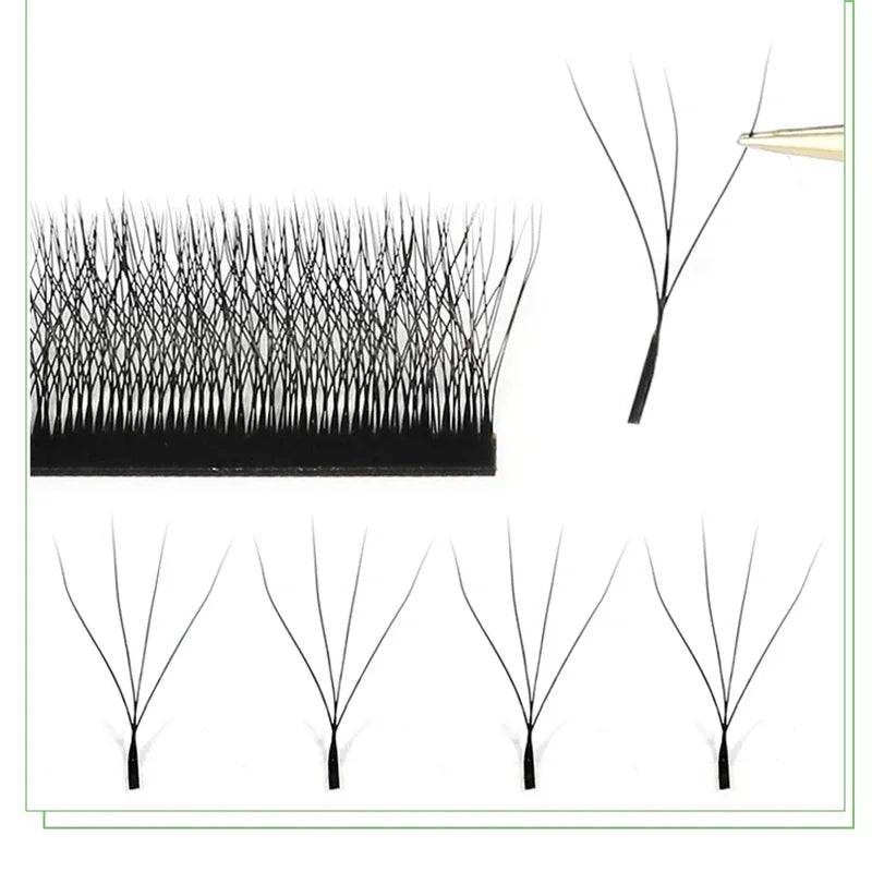 MARIA W Shape Eyelash Extensions  3D 4D 5D 6D 7D Premade Fans Speed Eyelash Extensions Natural Soft Light Full Dense