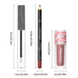 3PCS Glossy Lip Set, Shimmer Lip Gloss + Lip Oil + Lip Liner, Nourishing, Non-Sticky, High Shine, Daily Makeup