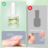 Nailpop 7 IN 1 Nail Glue Gel 15ml Gellack UV Nails Builder Gel Apex & Extension Soak off Base Gel Top Coat  HEMA FREE