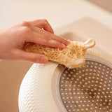 4-6Pcs Natural Loofah Exfoliating Sponges - Gentle Body Scrubber for Shower & Bath, Bamboo Fiber Cleaning Pads