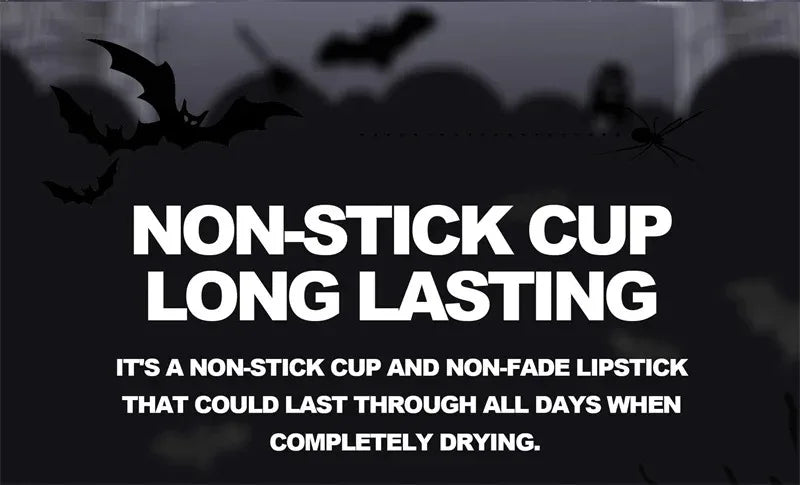 12 Color Halloween Dark Lip Gloss Matte Colorful Non Fade Liquid Lipstick Kit Waterproof Lasting Black Red Blue Velvet Lipsticks