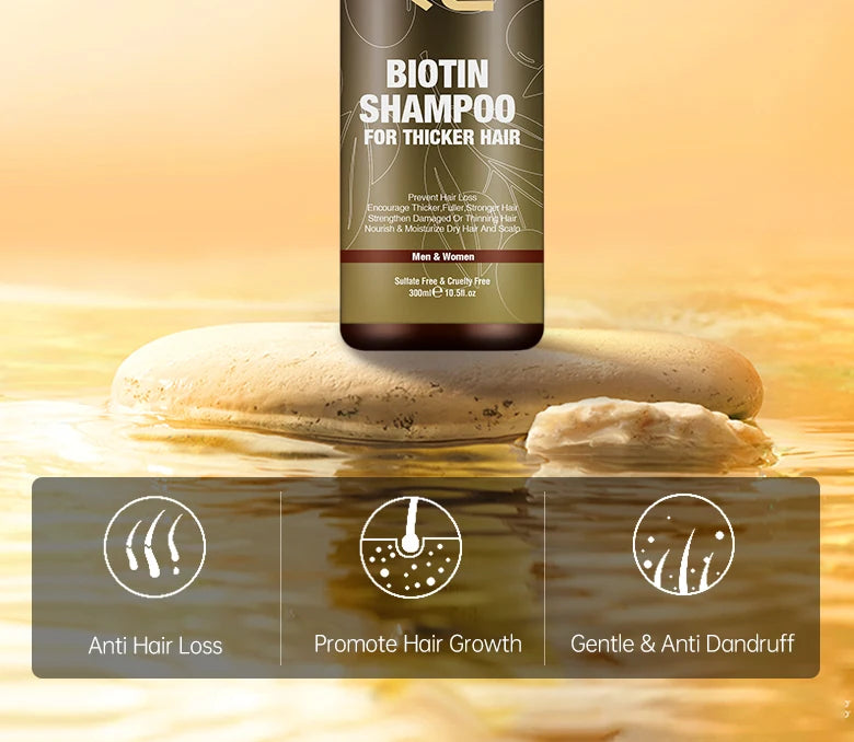 PURC Biotin Hair Growth Shampoo Anti Hair Loss Repair Damaged Frizz Argan Oil Scalp Treatment Hair Care Products