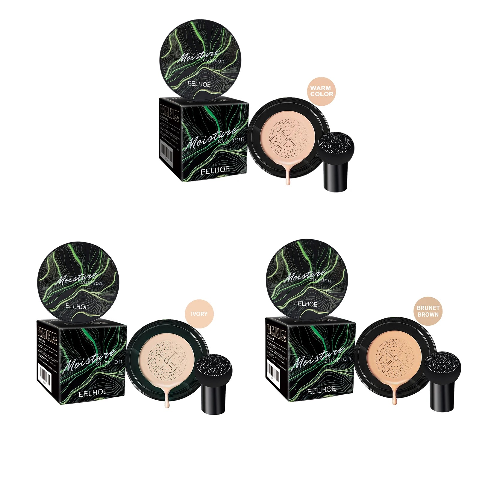Instant Blur Mushroom Head Air Cushion BB Cream Foundation Full Coverage Matte Face Makeup Long Lasting Moisturizing Skin Tint