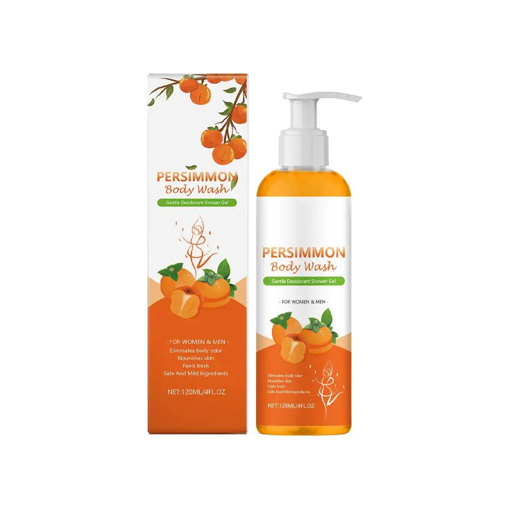 Persimmon Shower Gel Persimmon Extract For Men and Women Gentle on All Skin Types Deodorizing Soap Rose Scent