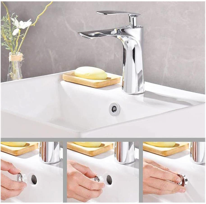 4Pcs Plastic Sink Hole Overflow Cover for Kitchen Bathroom Basin Trim Bath Drain Cap Sink Wash Basin Round Overflow Ring Plug