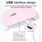 6W Foldable UV LED Nail Lamp Portable Manicure Dryer Machine Quick Drying Gel Polish Tool for Home Professional Use with USB