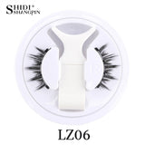 1/2 Pair Reusable Magnetic Eyelashes Tweezers Set Faux Mink Lashes Handmade 3D Natural False Eyelashes and Magnetic Tweezers Set
