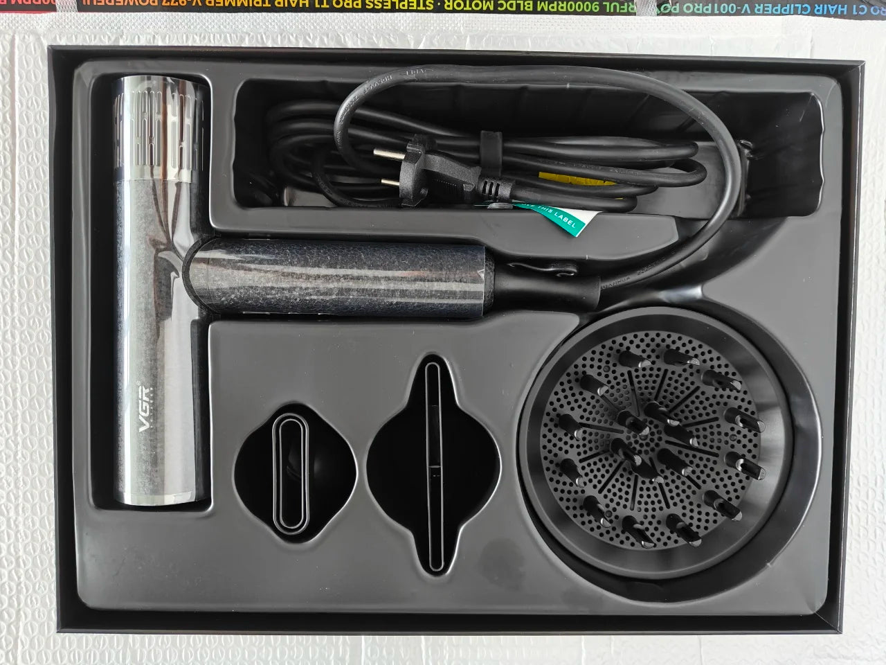 VGR Hair Dryer Professional Hot and Cold Adjustment 110000 RPM Blow Dryer Brushless Motor Hair Styling Blow Dryer Machine V-401