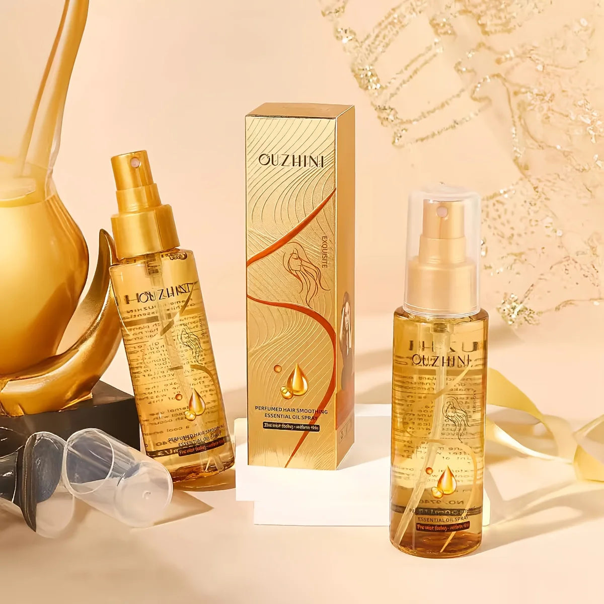 Fragrance Hair Care Essential Oil Spray, Fragrance Hair Conditioner, Smooth Hair Care Essential Oil to Prevent Frizz, Moisturizing and Nourishing, Long-Lasting Fragrance Hair Care Essential Oil Spray 100Ml/Bottle-1 Bottle