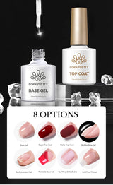 BORN PRETTY 10ml Base Gel Top Coat Rubber Gel Reinforcement Gel for Nails Tools Soak Off UV LED Nail Varnish Function Gel