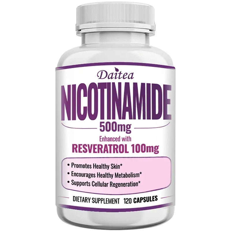 Niacinamide Vitamin B3 Capsules - Supports Brain Function and Heart Health, Boosts Energy Production, and Enhances Immunity