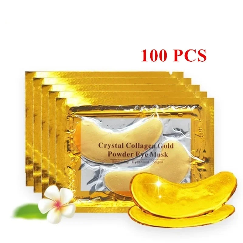 50/60/80/100 Pcs Crystal Collagen Gold Eye Mask Anti Dark Circles Beauty Patches For Eye Skin Care Korean Cosmetics