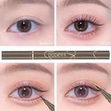 Waterproof liquid eyeliner 4 colors ultra fine tip long lasting Korean makeup easy for beginners black brown cold tea brown