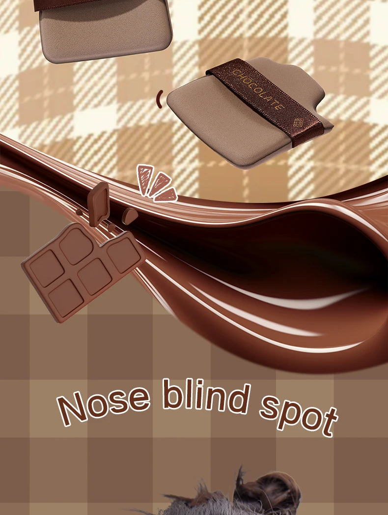 GECOMO 6 PCS Chocolate Powder Puff Set, Wet And Dry Sponge, Soft Leather Flocking Makeup Cushion