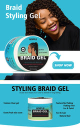 GOIPLE 100g Tea Tree Mint Braid Styling Gel Edge Control Frizz Smooth Hair Wax Pomade Loc Twist Braiding Cream For African Women