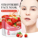 10Pcs Fruits Facial Masks for Face Skincare Moisturizing Brightening Hydrating Firmingface Mask Beauty Face Skin Care Products