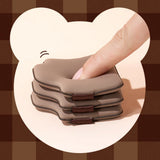 GECOMO 6 PCS Chocolate Powder Puff Set, Wet And Dry Sponge, Soft Leather Flocking Makeup Cushion