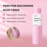 Pink Niacinamide Milky Toner Long-lasting Hydration Even Skin Tone Quickly Absorbed Achieve Dewy Glass Skin Daily Milky Toner