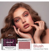 Hot Matte Embossed Blush Palette Rosy Blusher Facial Blush Powder High Pigmented Pink Coral Rouged For Cheeks Smooth Cosmetics