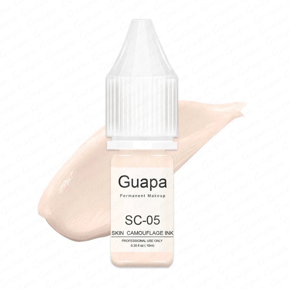 Guapa 10ml Permanent Makeup Ink Stretch Mark Camouflage Pigments Skin Tone Scar Camouflage Tattoo Ink for Restore Skin Tone