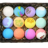 12pcs 20g/60g Bath Gift Natural Mini Handmade Bathing Foot Spa Bomb Rich Essential Oils Moisturizing Dry Skin Relaxing Scent