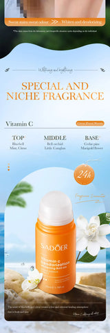 SADOER Vitamin C Underarm Whitening and Brightening Antiperspirant Flavor Roller