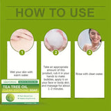 MIAOFUTONG Gentle For Sensitive Skin TEA TREE OILANTIFUNGAL SOAP Plant-Based Care Moisturizing FormulaG Lmproving Acne