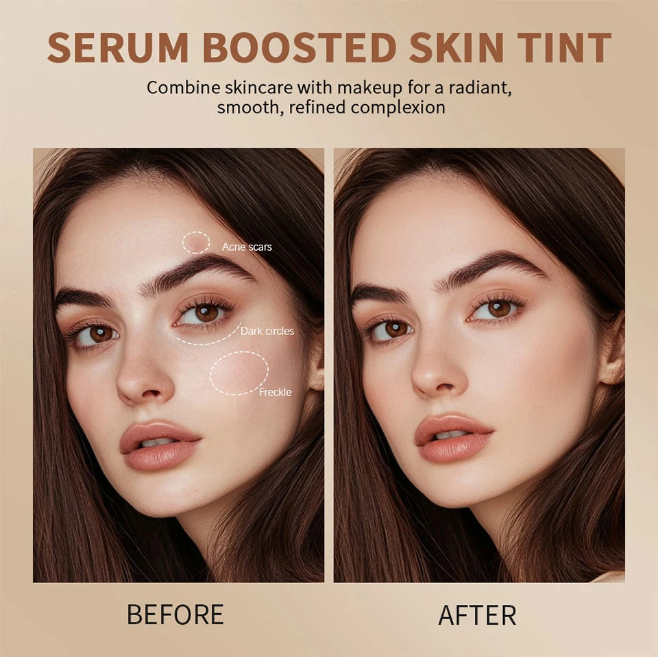 Skin Tint Foundation Stick Moisturizing & Non-Sticky Concealer Base Foundation Boosted Smooth Makeup Stick Woman Cosmetics