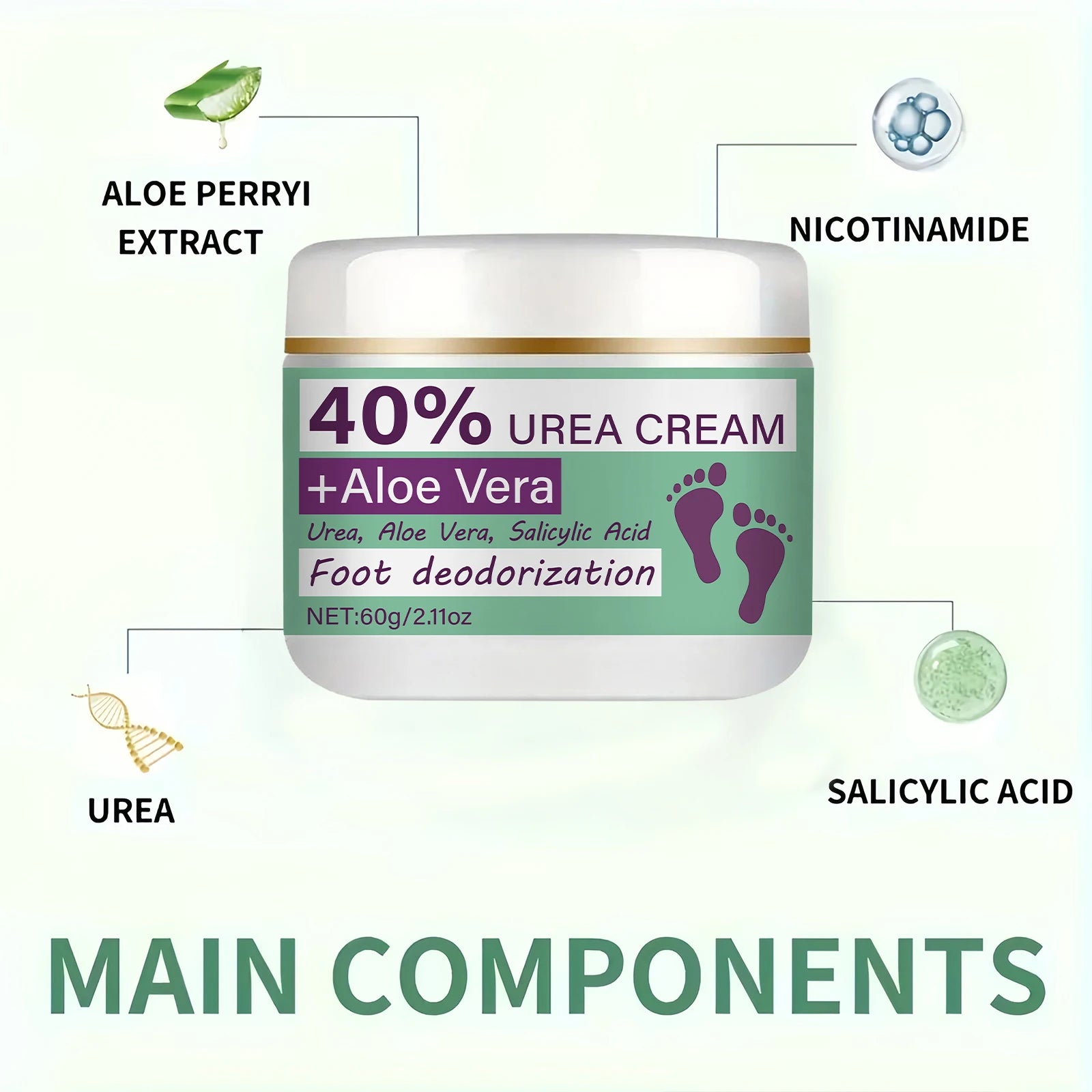 Foot Deodorant Cream - Powerful Odor Removal and Sweat Protection, Ergonomic Tube Design for Precise Application, Suitable for Daily Use and for Refreshing Your Feet Anytime