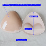 1 Pair Self-Adhesive Inserts Triangle Push Up Pads With Massage Removable Sticky Breast Enhancer Pads Breast Lifter For Women