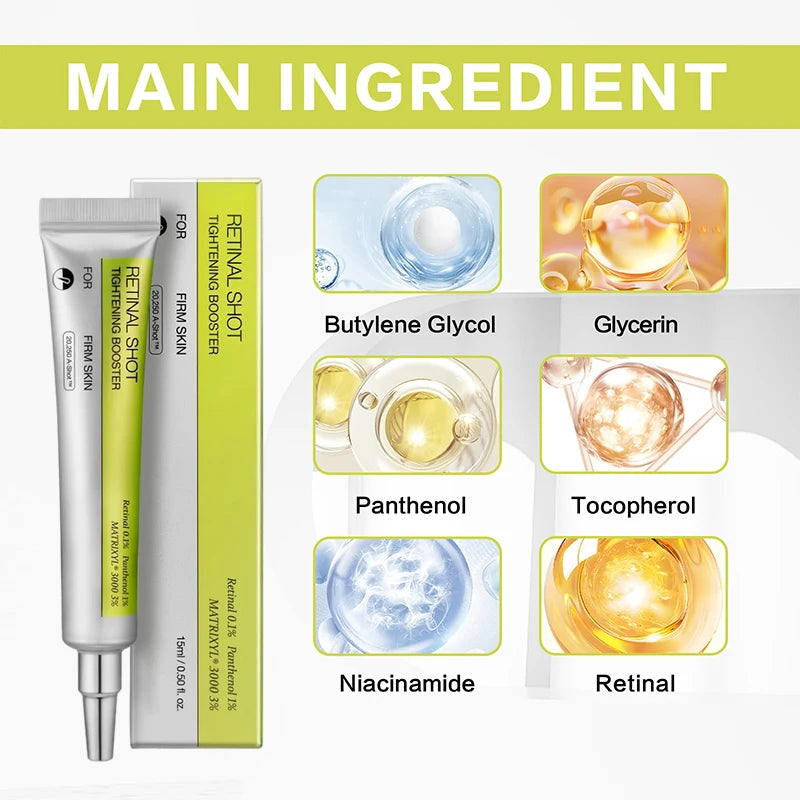 Retinol Eye Cream Set Gentle Repair Essence With Vitamin C Antiaging Treatment For Dark Circles Wrinkles Firming Under Eye Serum