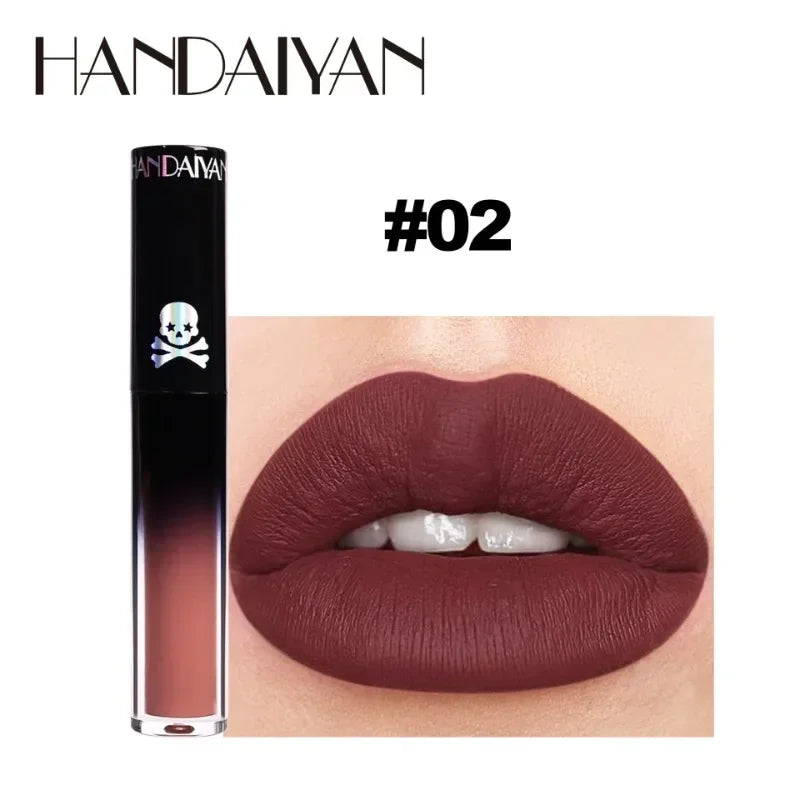 4pcs Matte Lipstick Set Waterproof Sexy Green Purple Black Lip Gloss Shiny Lip Tint Halloween Lip Makeup Tool Korean Cosmetics