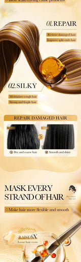 Rice Conditioner Penetrates the Hair Core, Replenishes Hair Nutrients, Repairs Damaged Cuticles, and Improves Dryness, Split Ends, Frizz, and Other Hair Damage Caused by Blow-Drying, Ironing, and Dyeing.