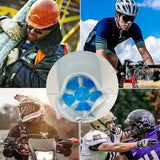 Blue PVC Gel Ice Pack - Adjustable Cooling Pad for Helmets & Hats | Reusable Cold Compress Travel Portable Outdoor Accessory