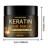Keratin Hair Mask Moisturizer Conditioner Soft Smooth Frizz Damaged Hair Care Repair Damaged Hair Restore Shine Hair Mask